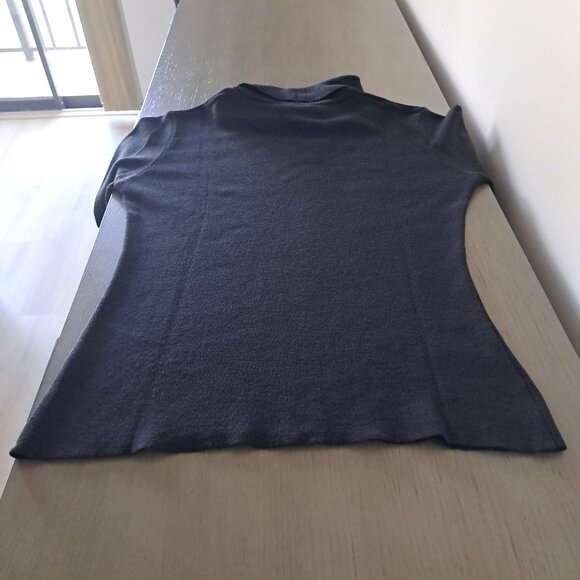 BYBLOS Made in Italy Black Split Collar Wool Pullover Sweater Vintage Size EU 40 - Picture 3 of 14